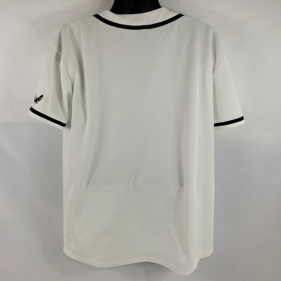 No Fear Vintage Button-Up Hooded Baseball Jersey Striped Shirt Men's XL - Picture 2 of 4